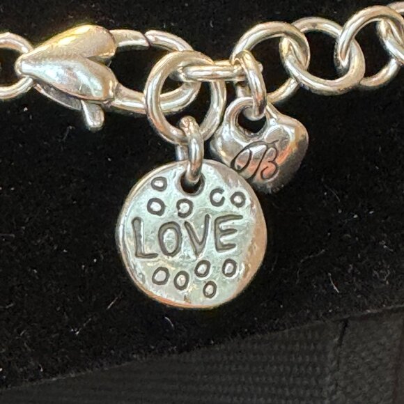 Brighton Imagine Charm Necklace Corded Suede Turquoise Coral MOP Peace Love - Picture 6 of 8